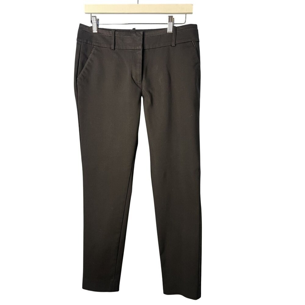 NEW ANN TAYLOR CURVY FIT HIGH RISE ANKLE PANTS Women 6P Black career casual